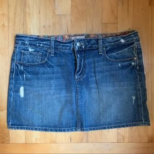 Paige Jeans Mini Skirt sz 30 Distressed Five Pockets